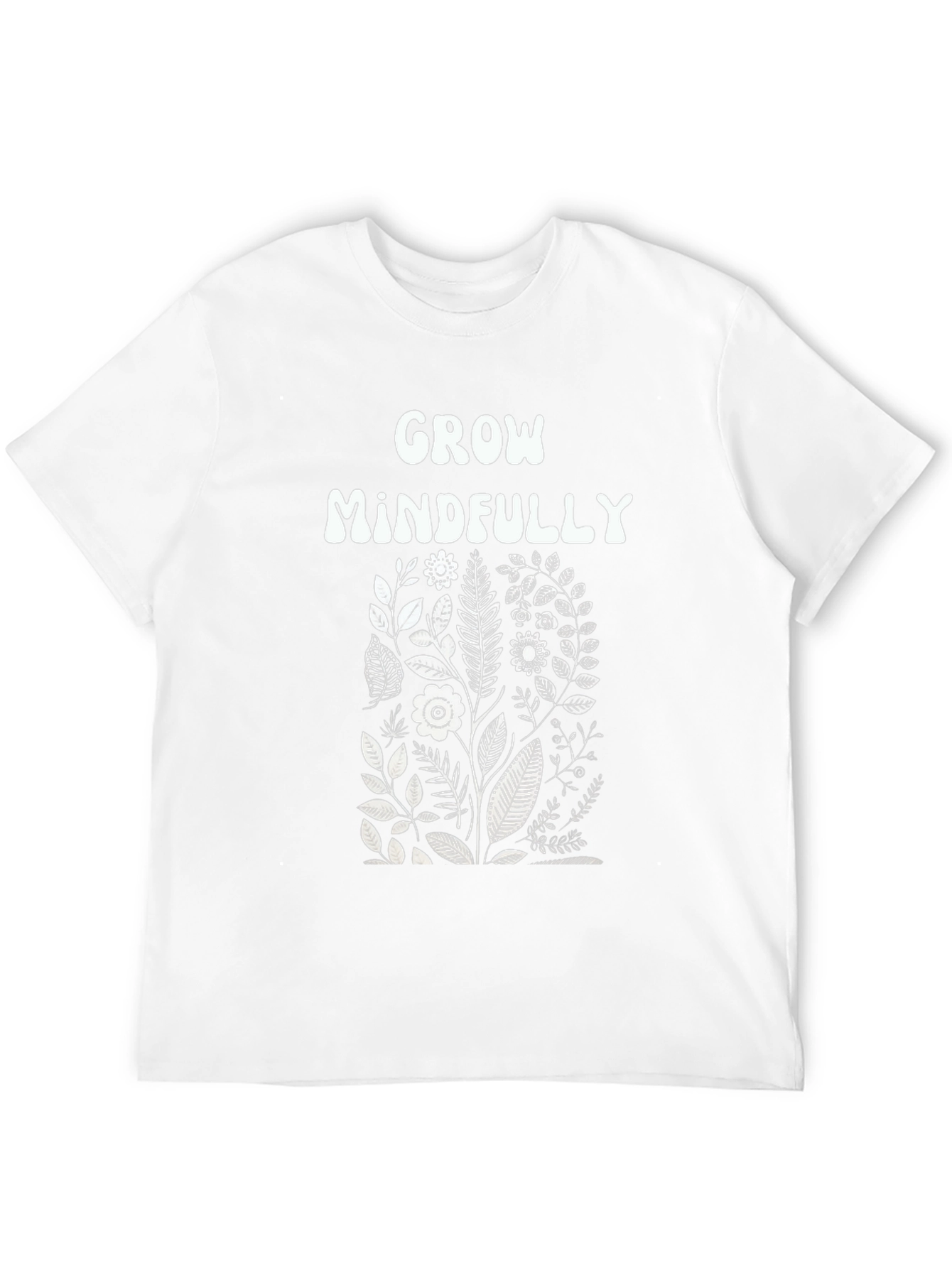Grow Mindfully Graphic Tee - Black Cotton T-Shirt