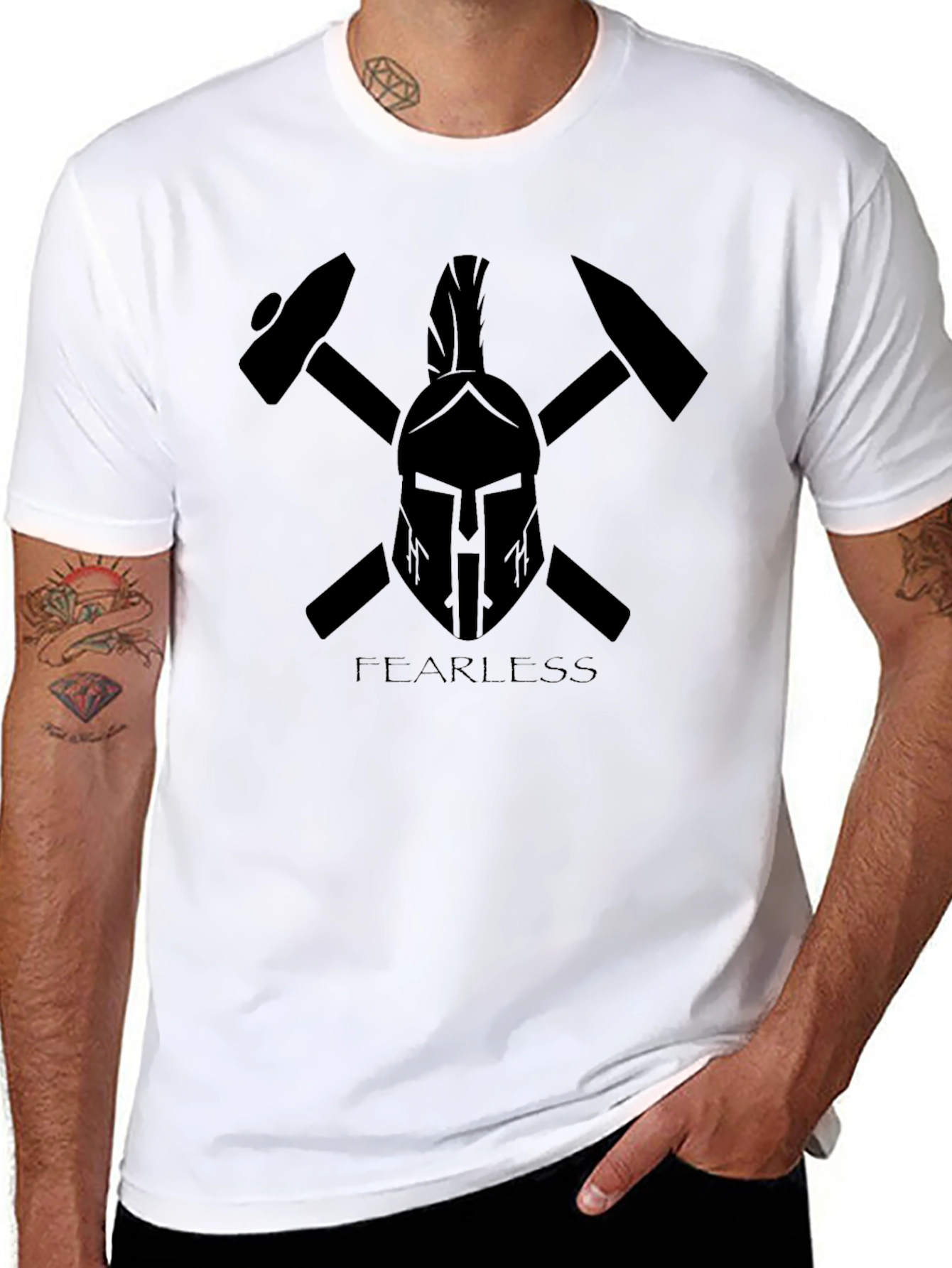 Fearless Spartan Black T-Shirt