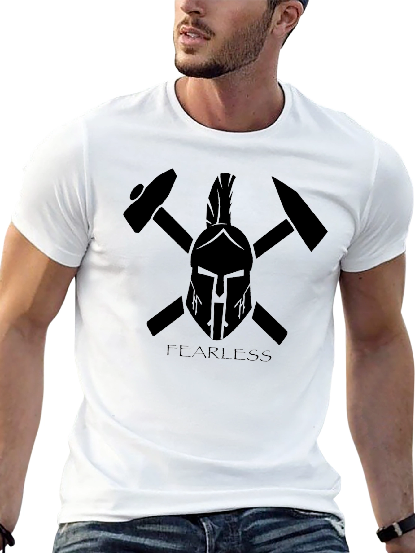 Fearless Spartan Black T-Shirt