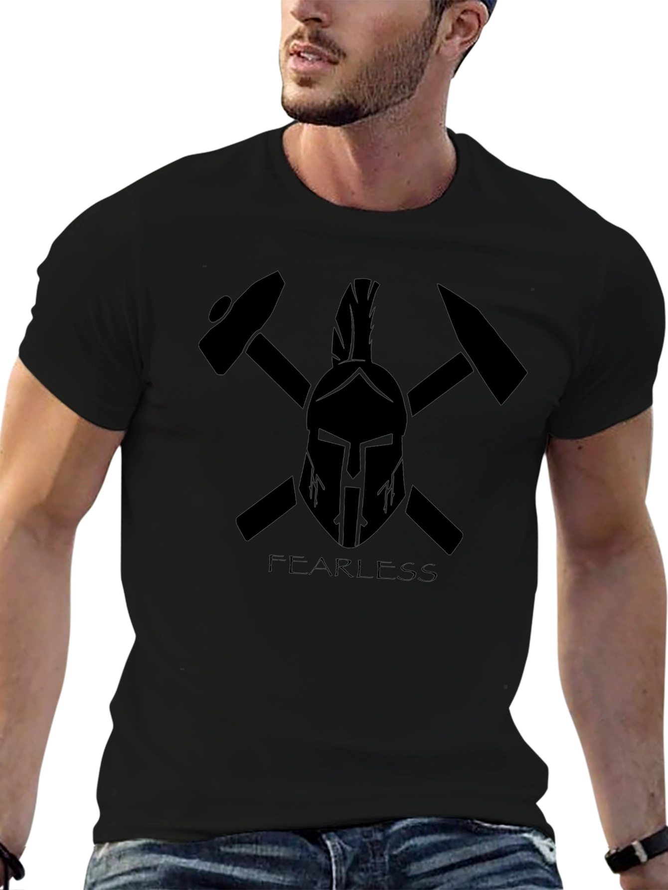 Fearless Spartan Black T-Shirt