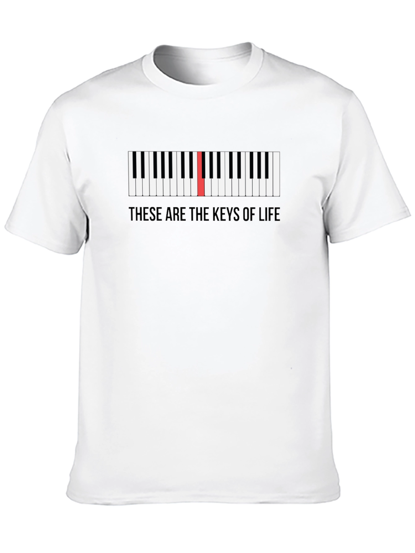 Piano Keys T-Shirt - Keys of Life Music Tee