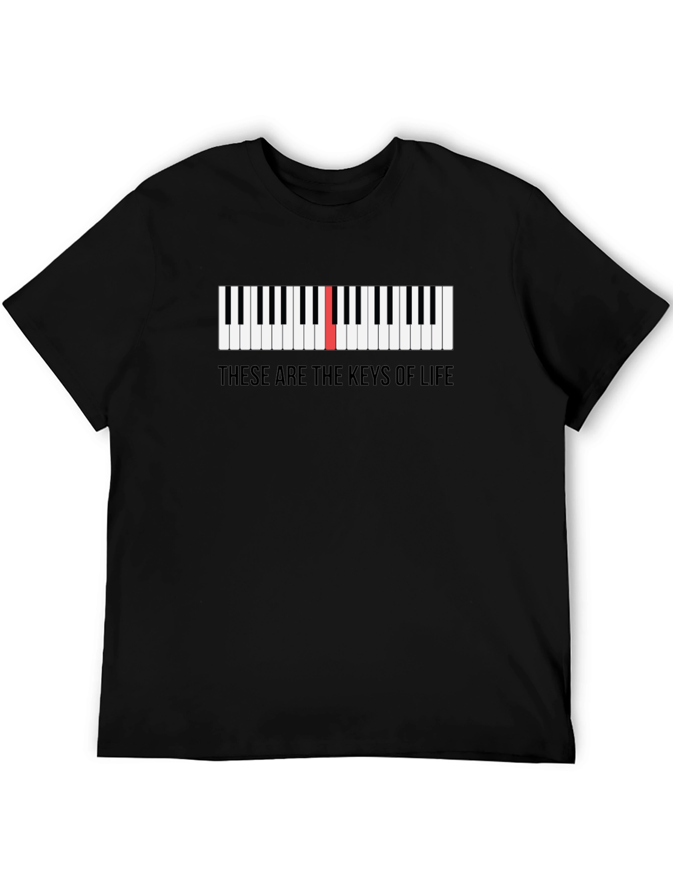 Piano Keys T-Shirt - Keys of Life Music Tee