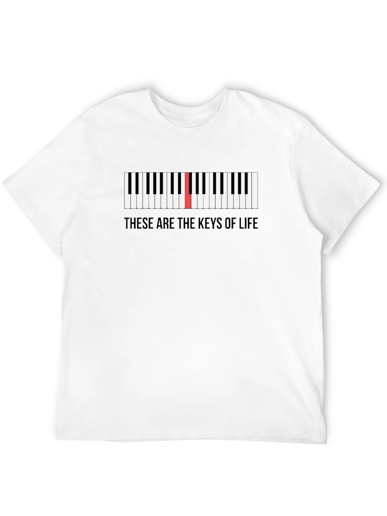 Piano Keys T-Shirt - Keys of Life Music Tee