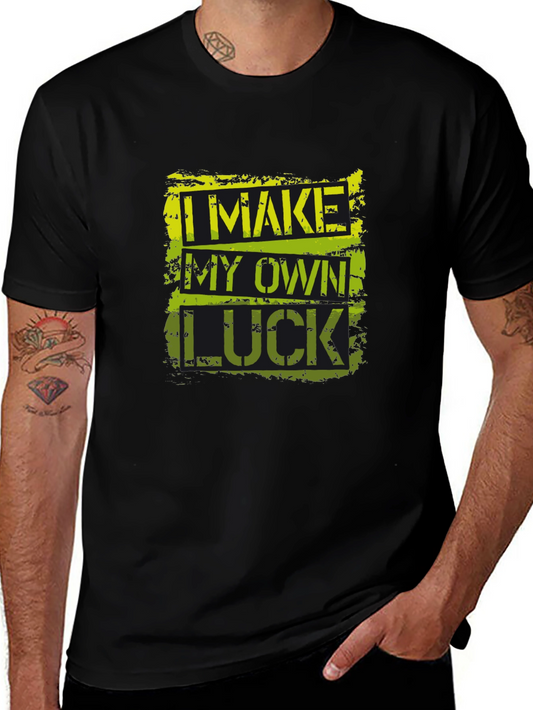 I Make My Own Luck Graphic T-Shirt - Black