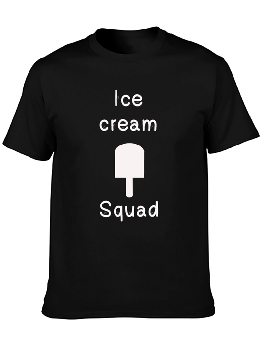 Ice Cream Squad Graphic T-Shirt - Black Crew Neck Tee
