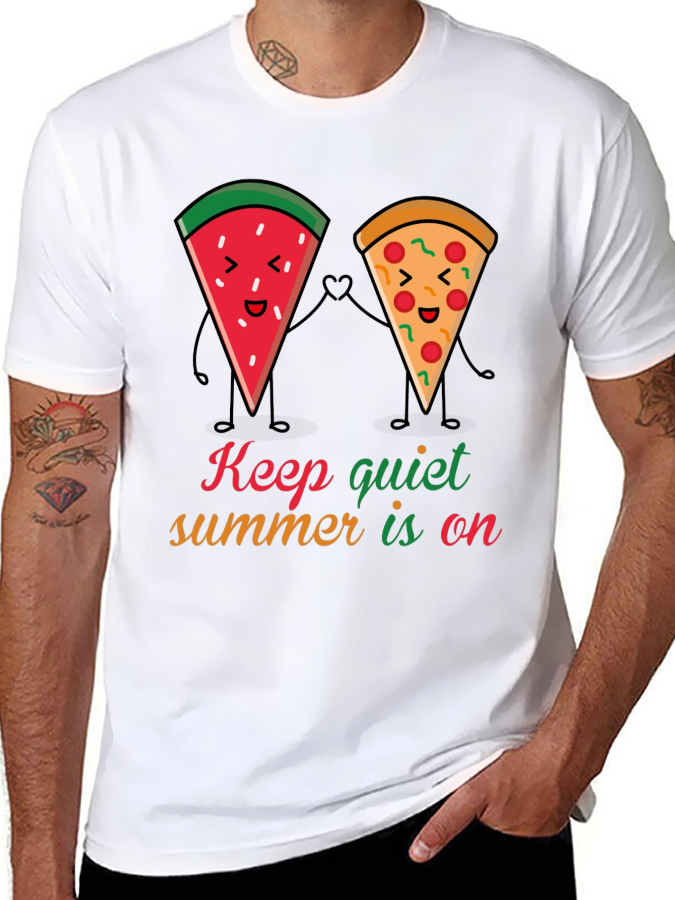 Summer Fun T-Shirt: Watermelon & Pizza Pals