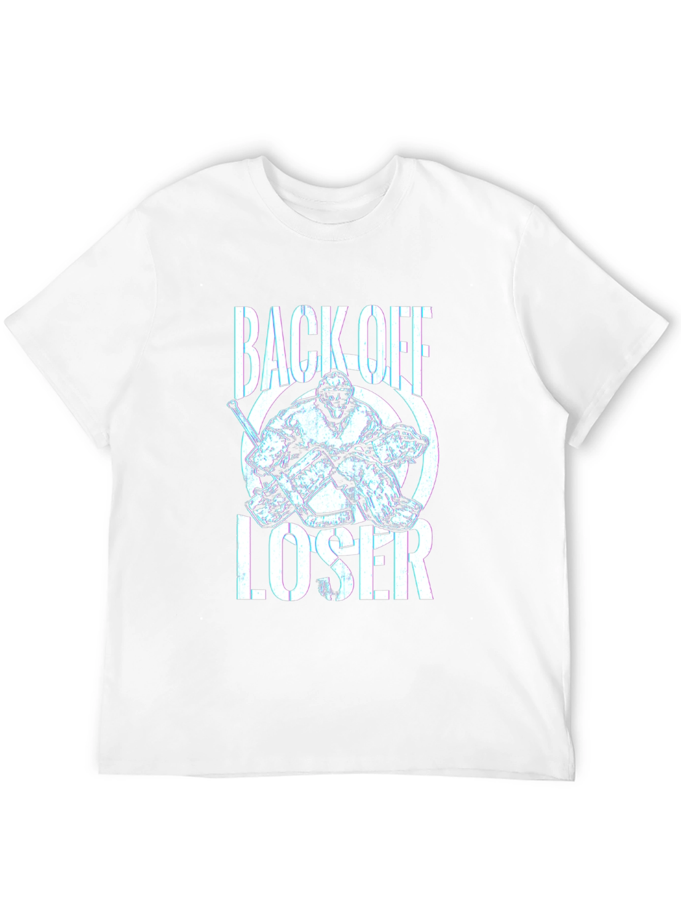 Back Off Loser Hockey Graphic T-Shirt
