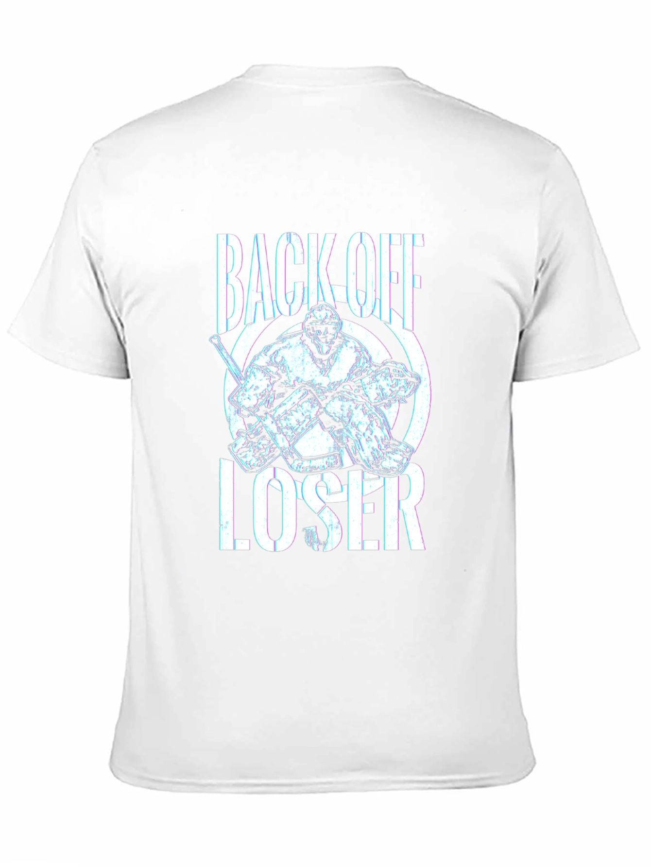 Back Off Loser Hockey Graphic T-Shirt