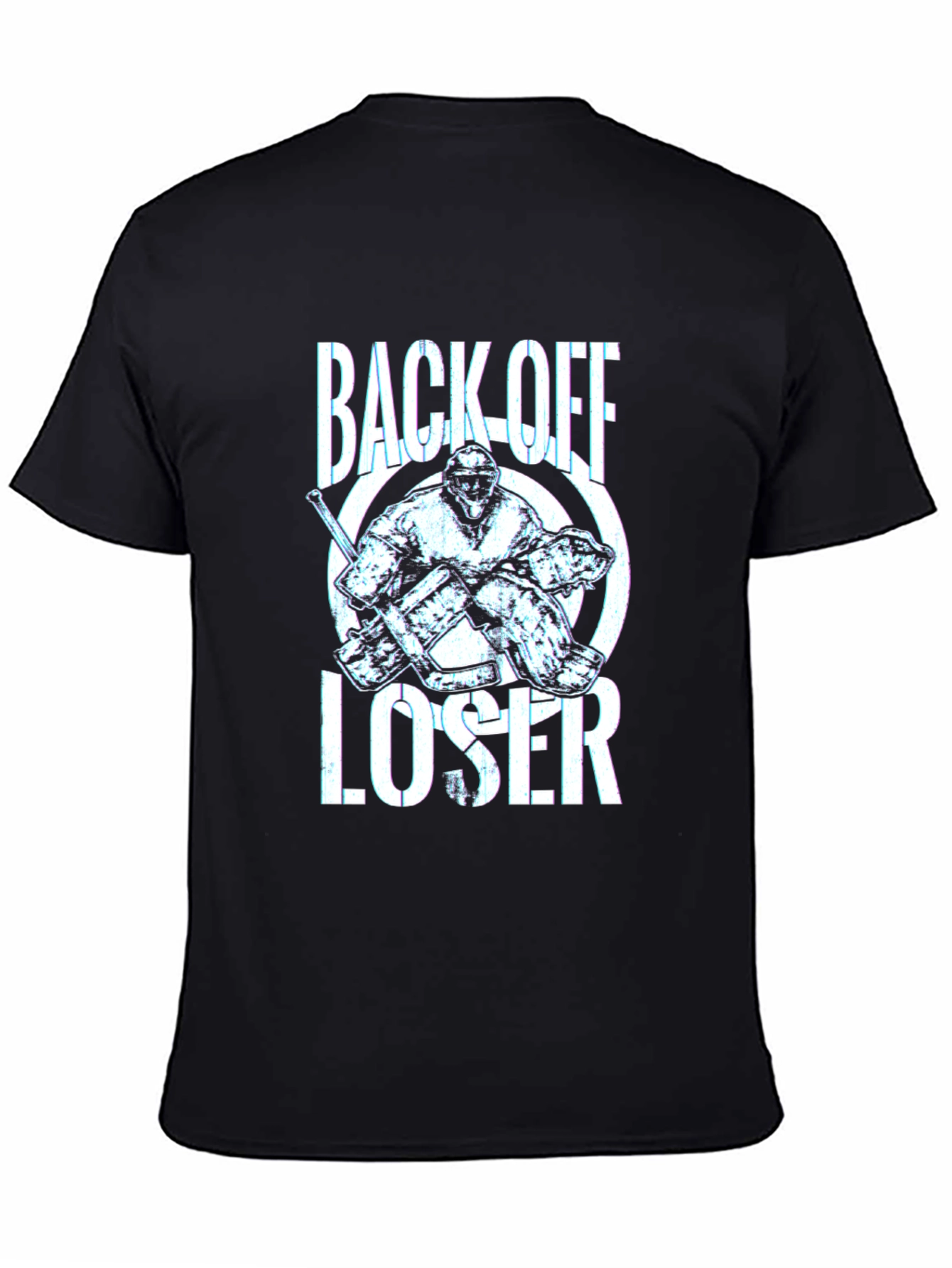 Back Off Loser Hockey Graphic T-Shirt