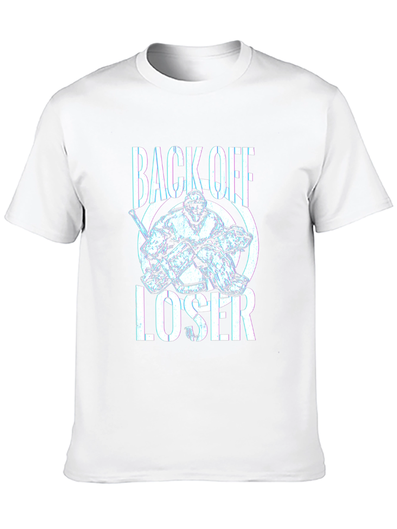 Back Off Loser Hockey Graphic T-Shirt