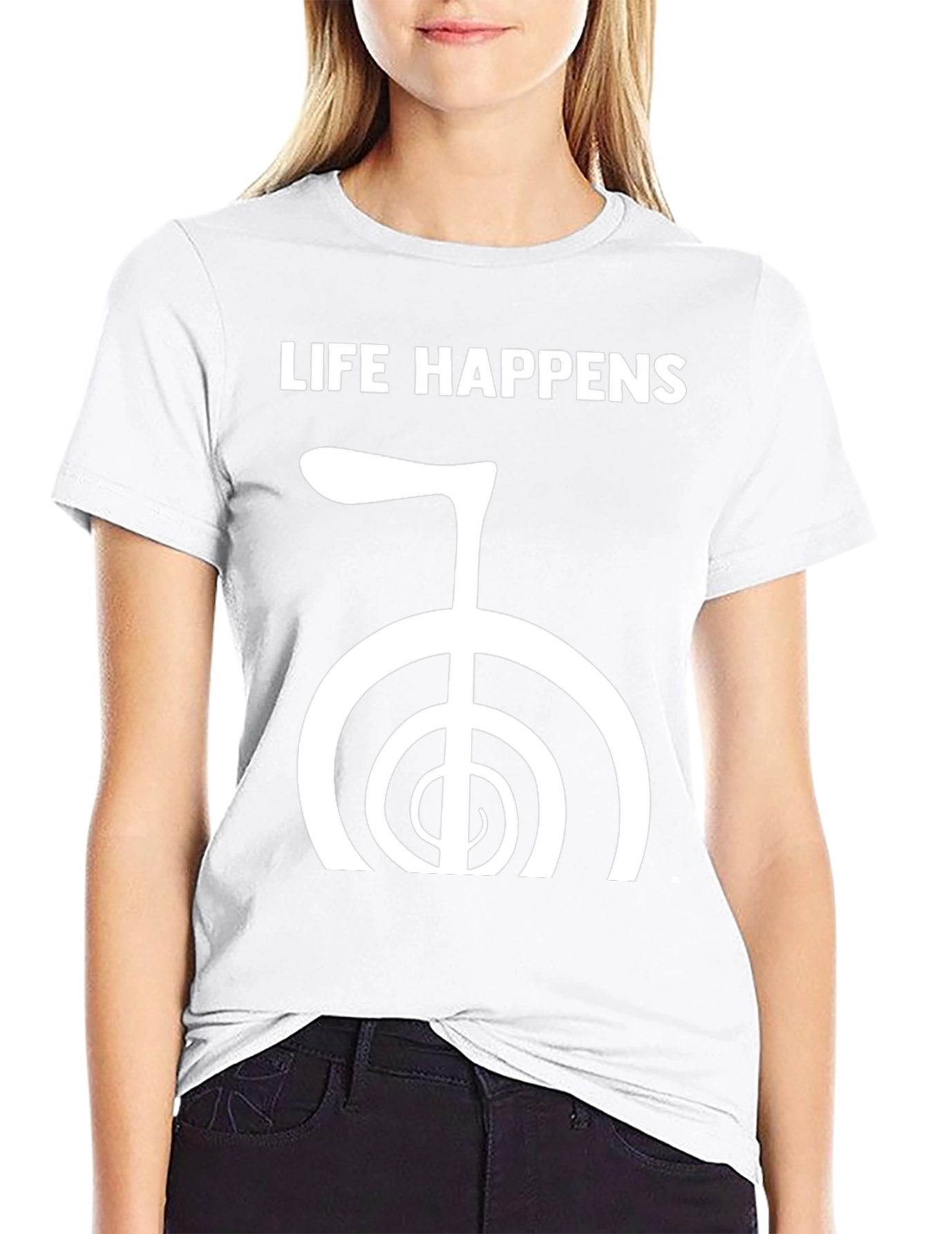 Life Happens Reiki Symbol Black T-Shirt