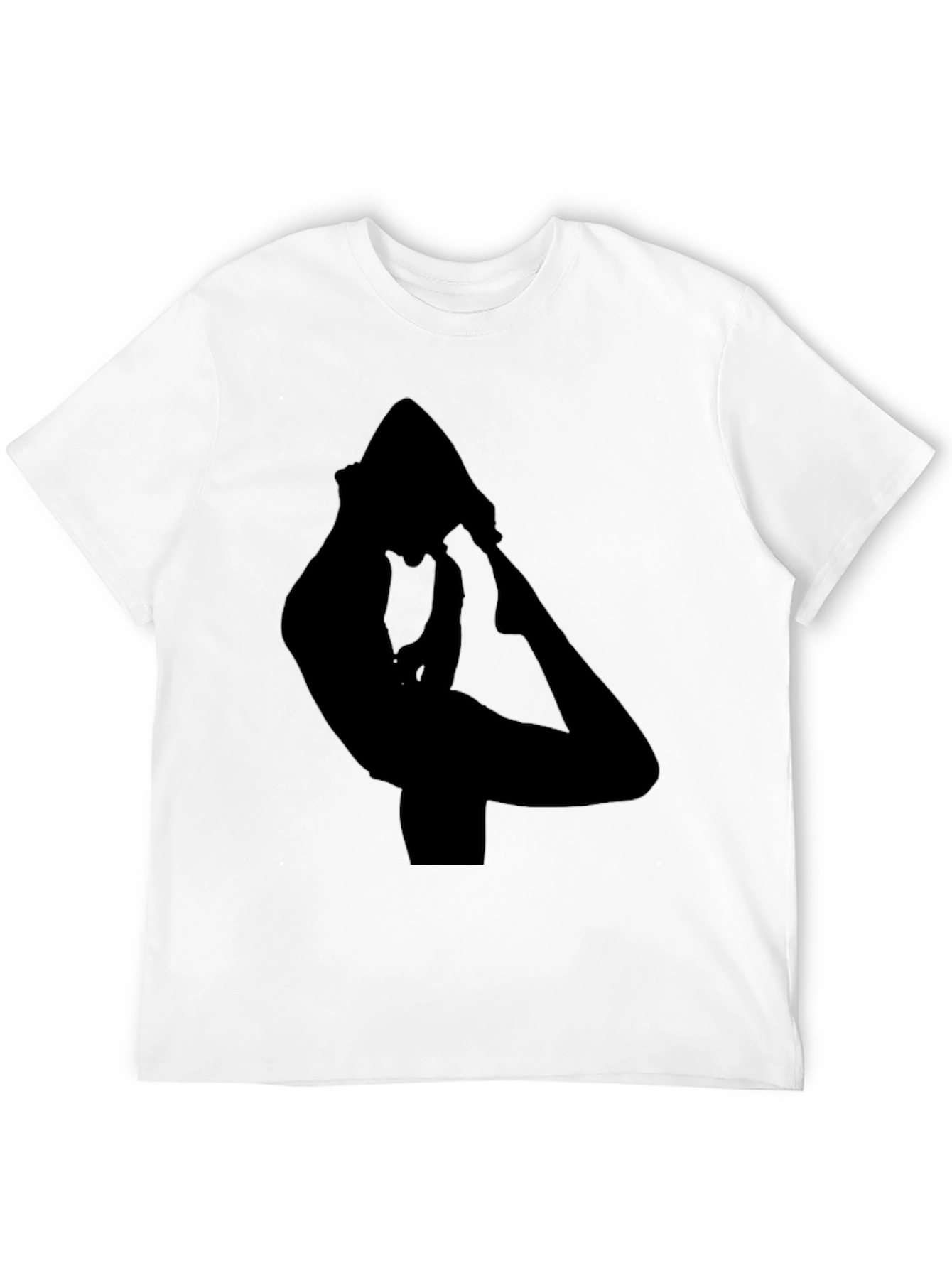 Black Yoga Pose Graphic Tee for Men
