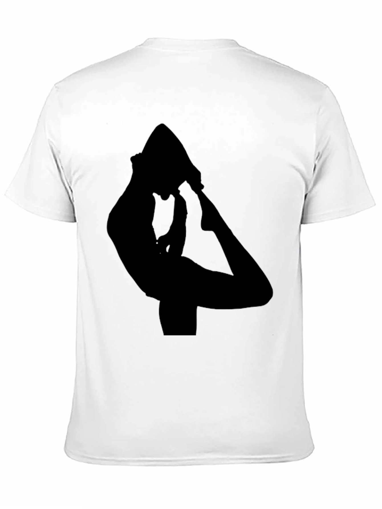 Black Yoga Pose Graphic Tee for Men