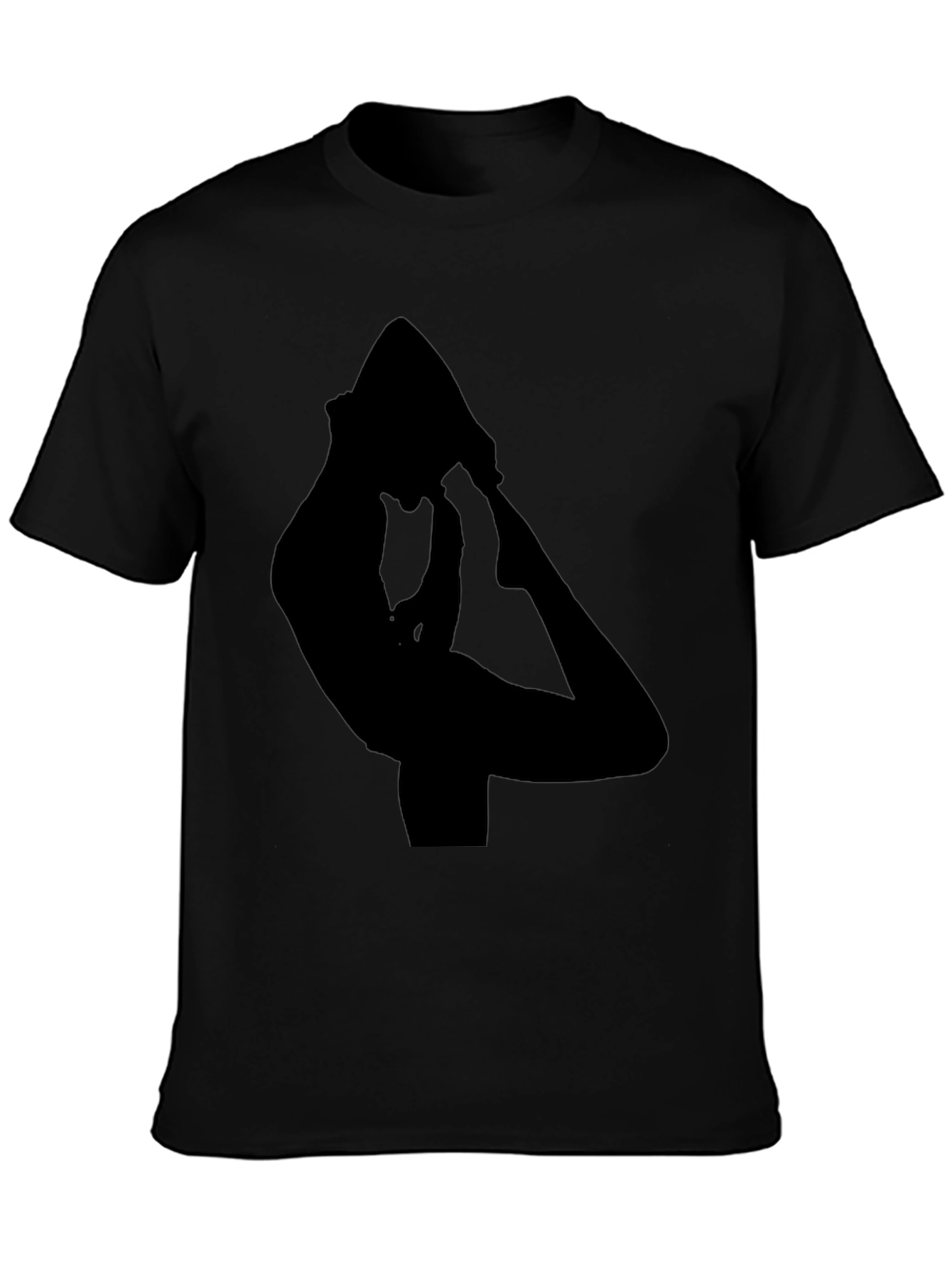 Black Yoga Pose Graphic Tee for Men
