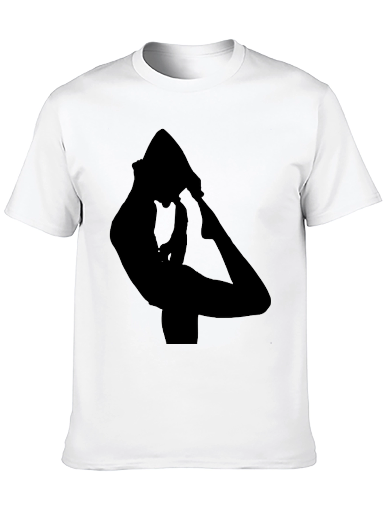 Black Yoga Pose Graphic Tee for Men