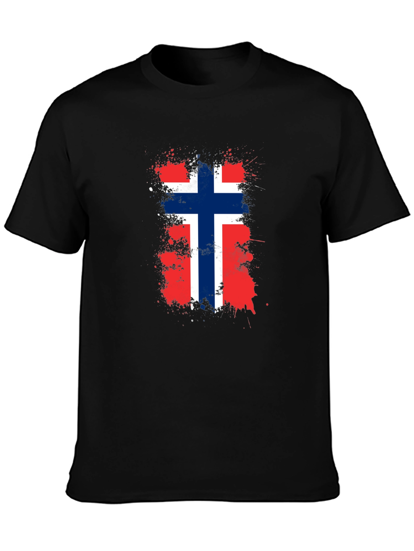 Norway Flag Grunge Graphic T-Shirt