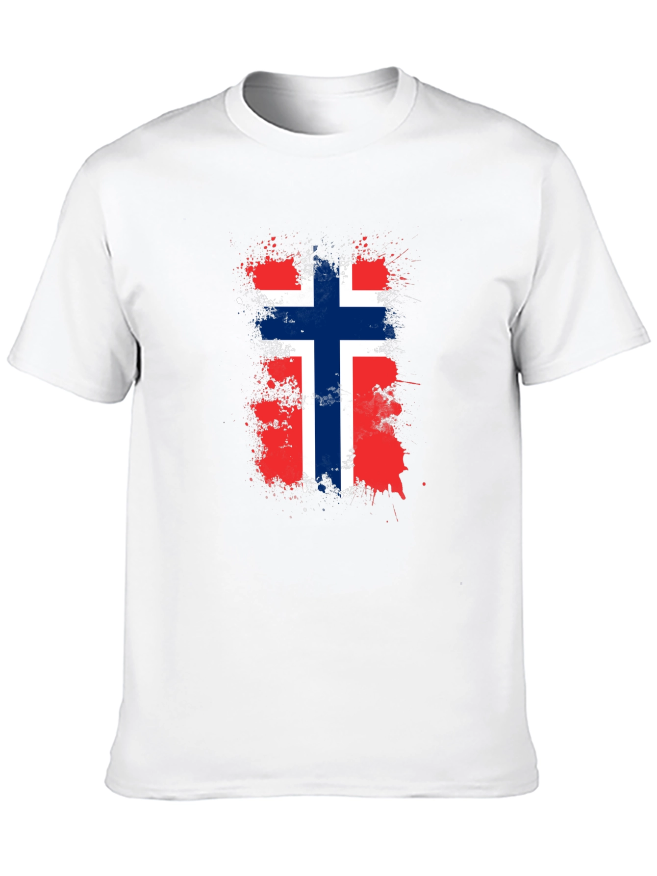 Norway Flag Grunge Graphic T-Shirt