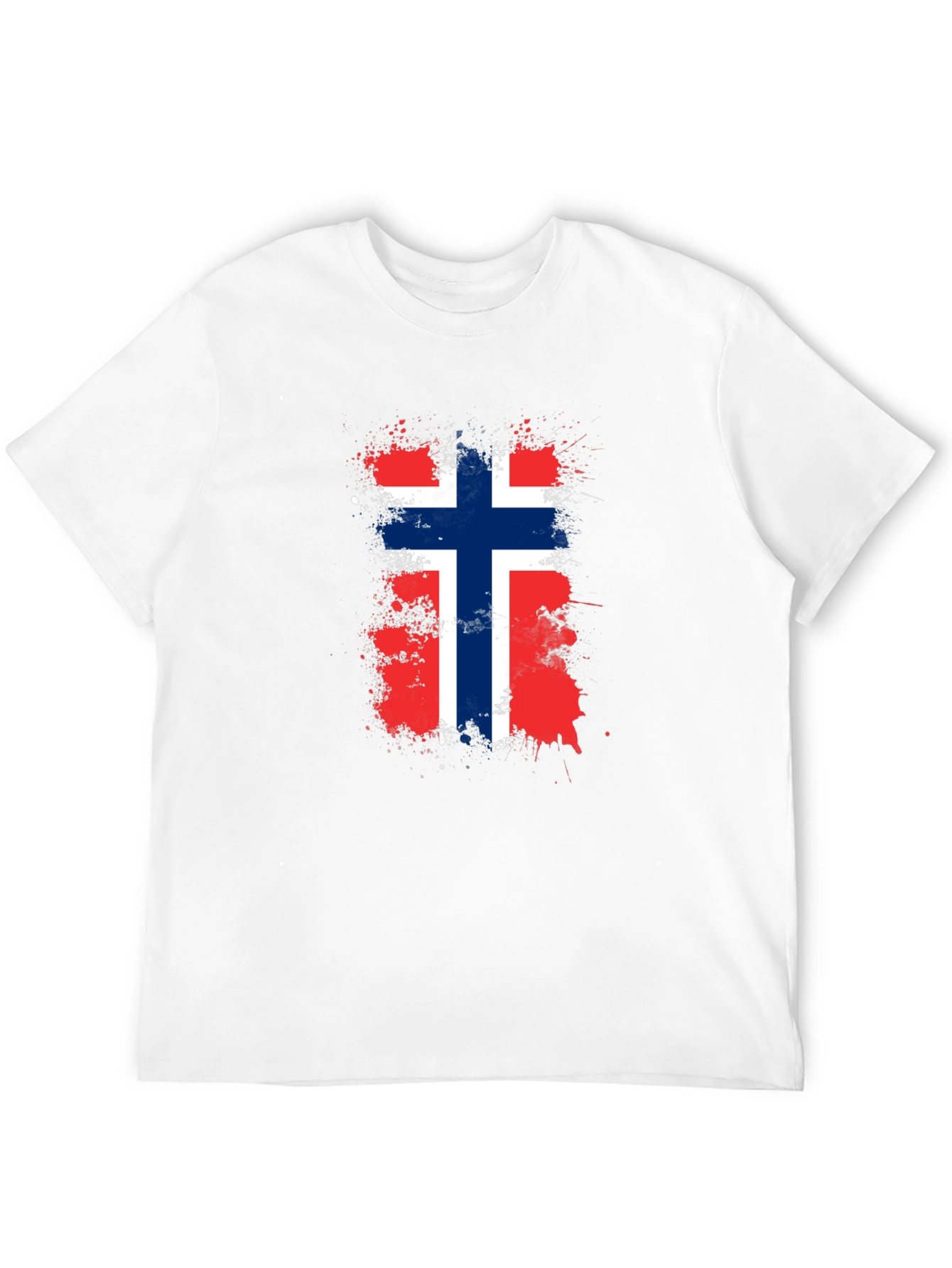 Norway Flag Grunge Graphic T-Shirt