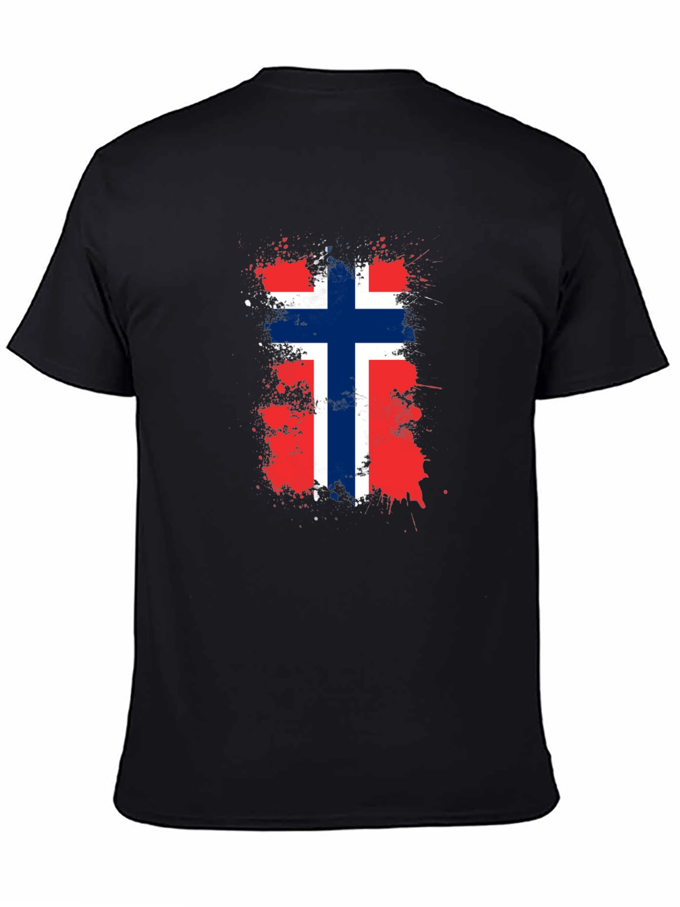 Norway Flag Grunge Graphic T-Shirt