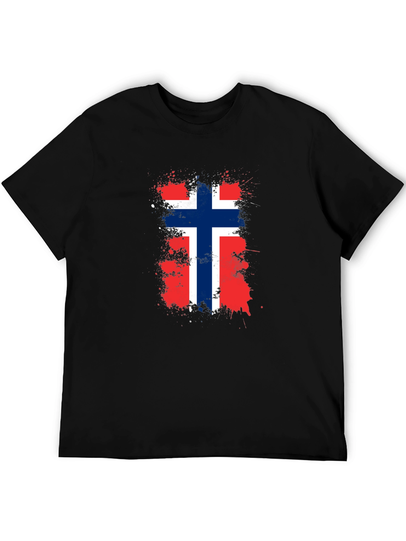 Norway Flag Grunge Graphic T-Shirt
