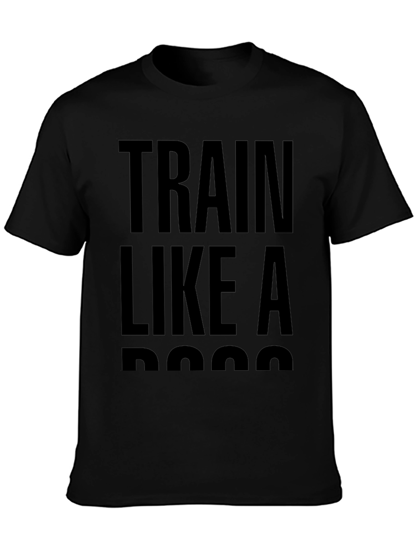 Train Like A Boss Graphic Tee - Black Cotton