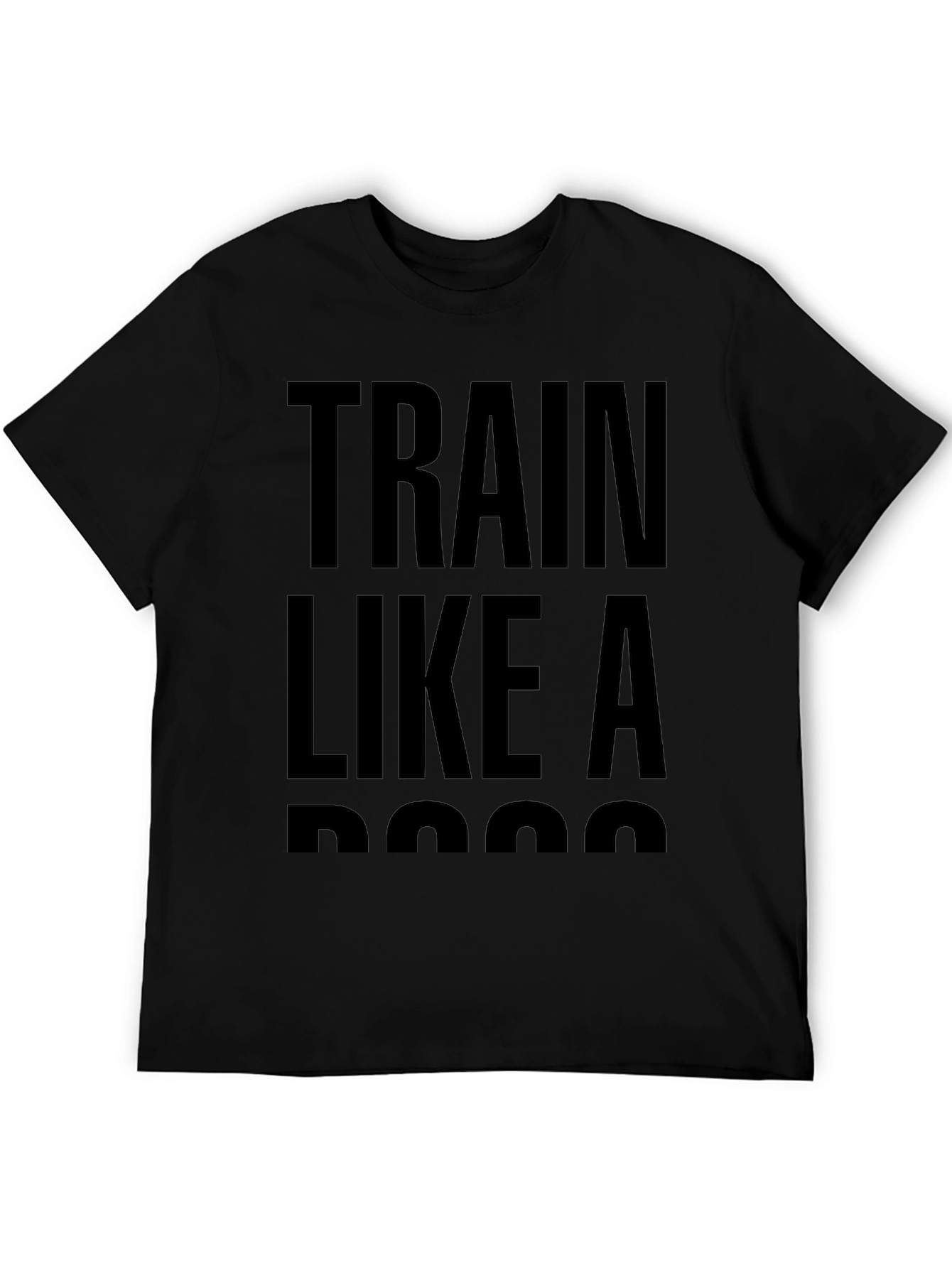 Train Like A Boss Graphic Tee - Black Cotton