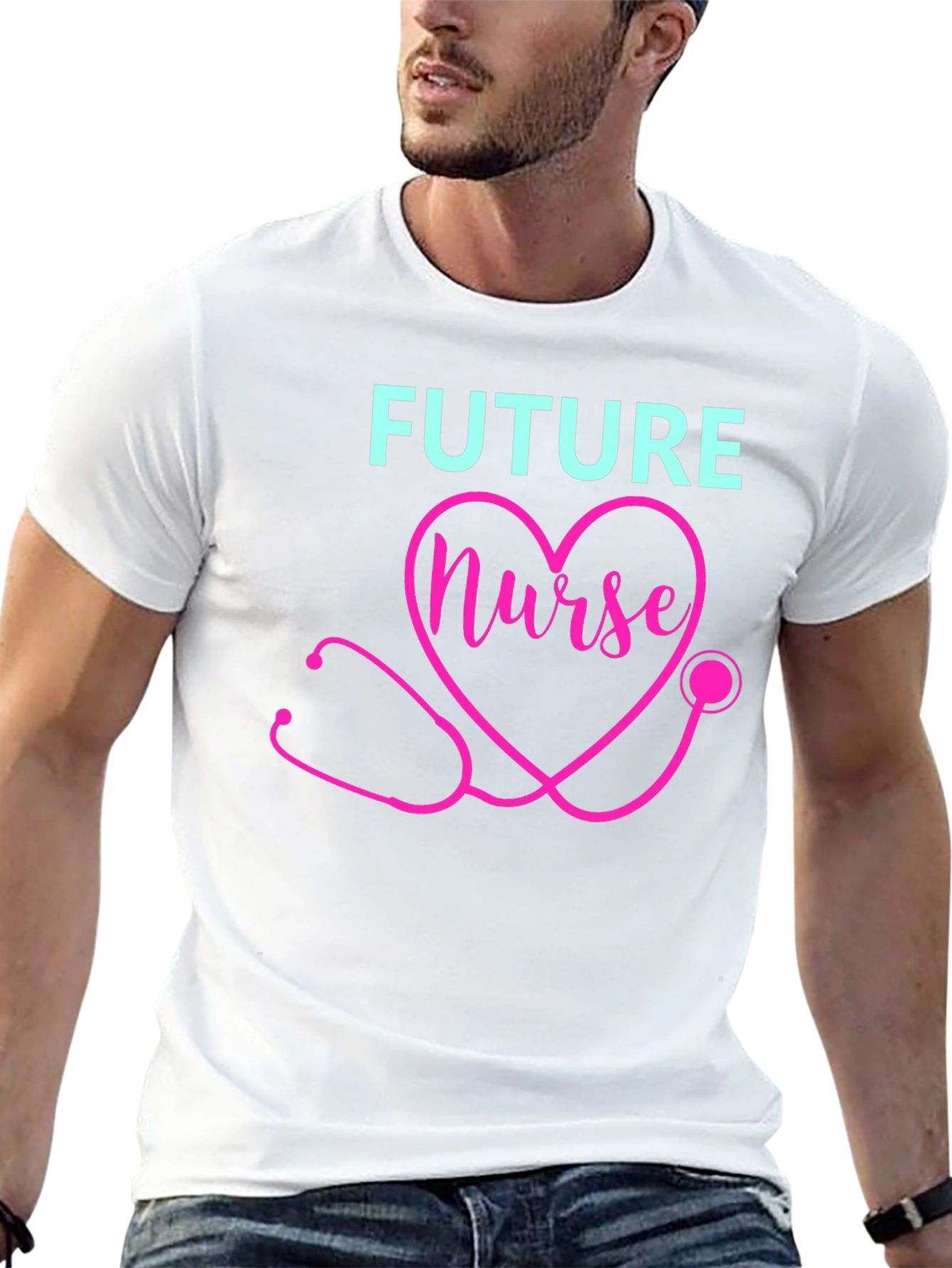 Future Nurse T-Shirt - Heart Stethoscope Design