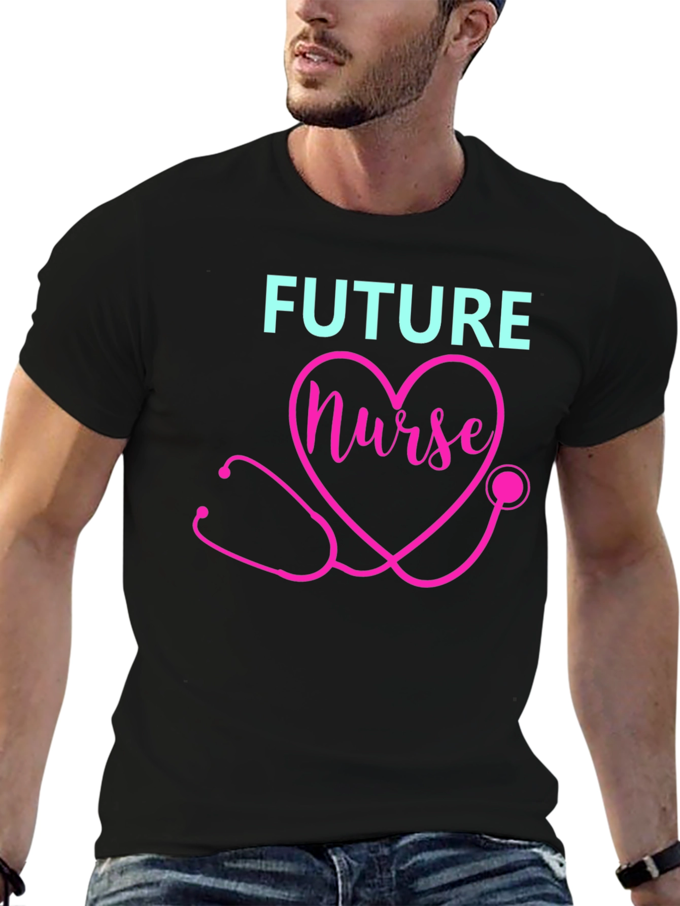 Future Nurse T-Shirt - Heart Stethoscope Design
