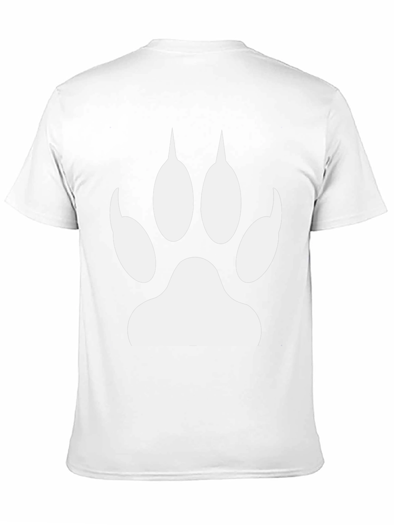 Cool Black T-Shirt with White Paw Print Design