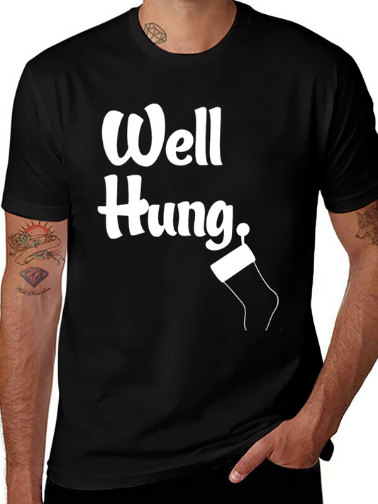 Well Hung Christmas Stocking Graphic Tee