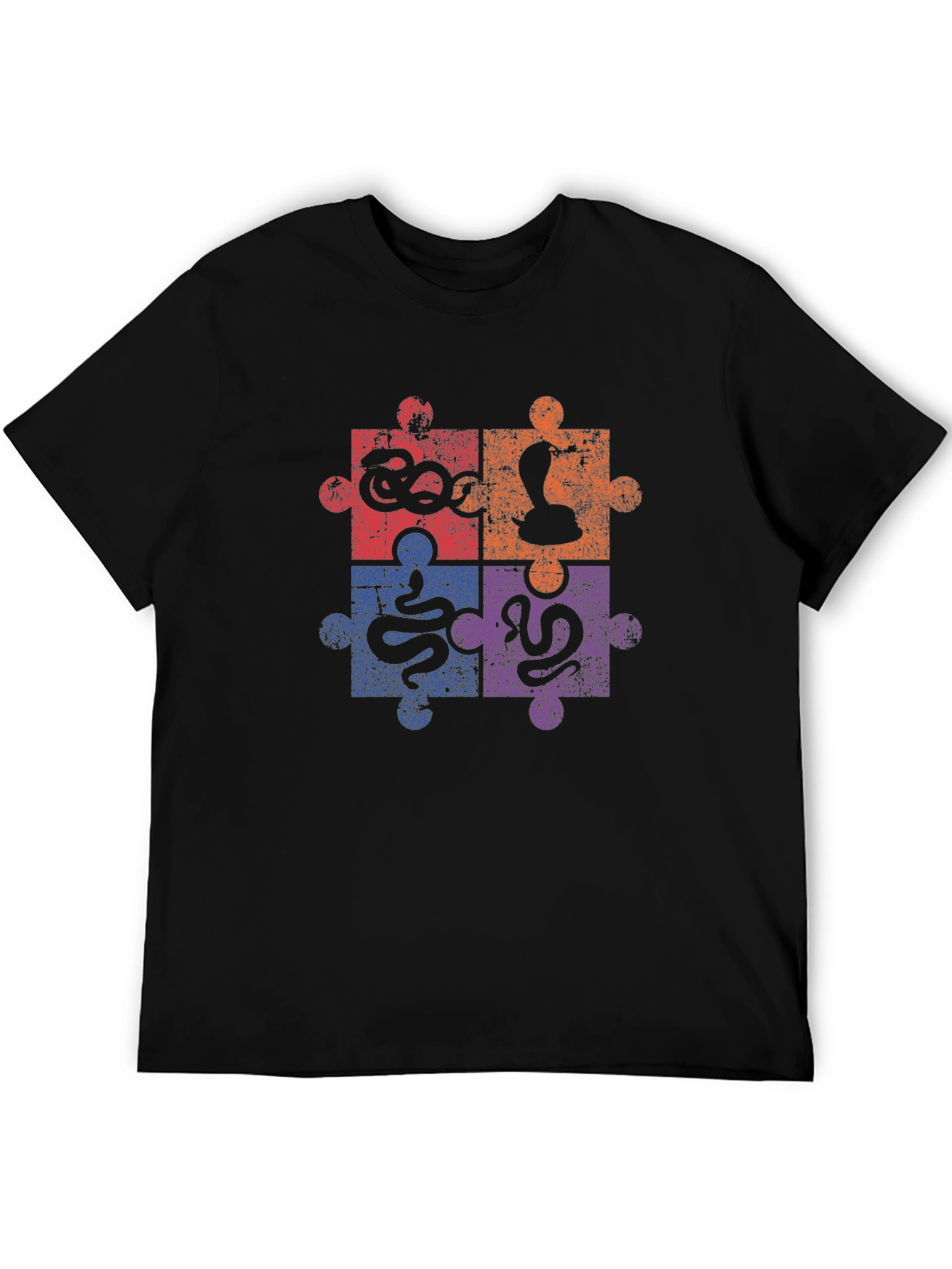 Puzzle Snakes Graphic Tee - Unique Reptile Design