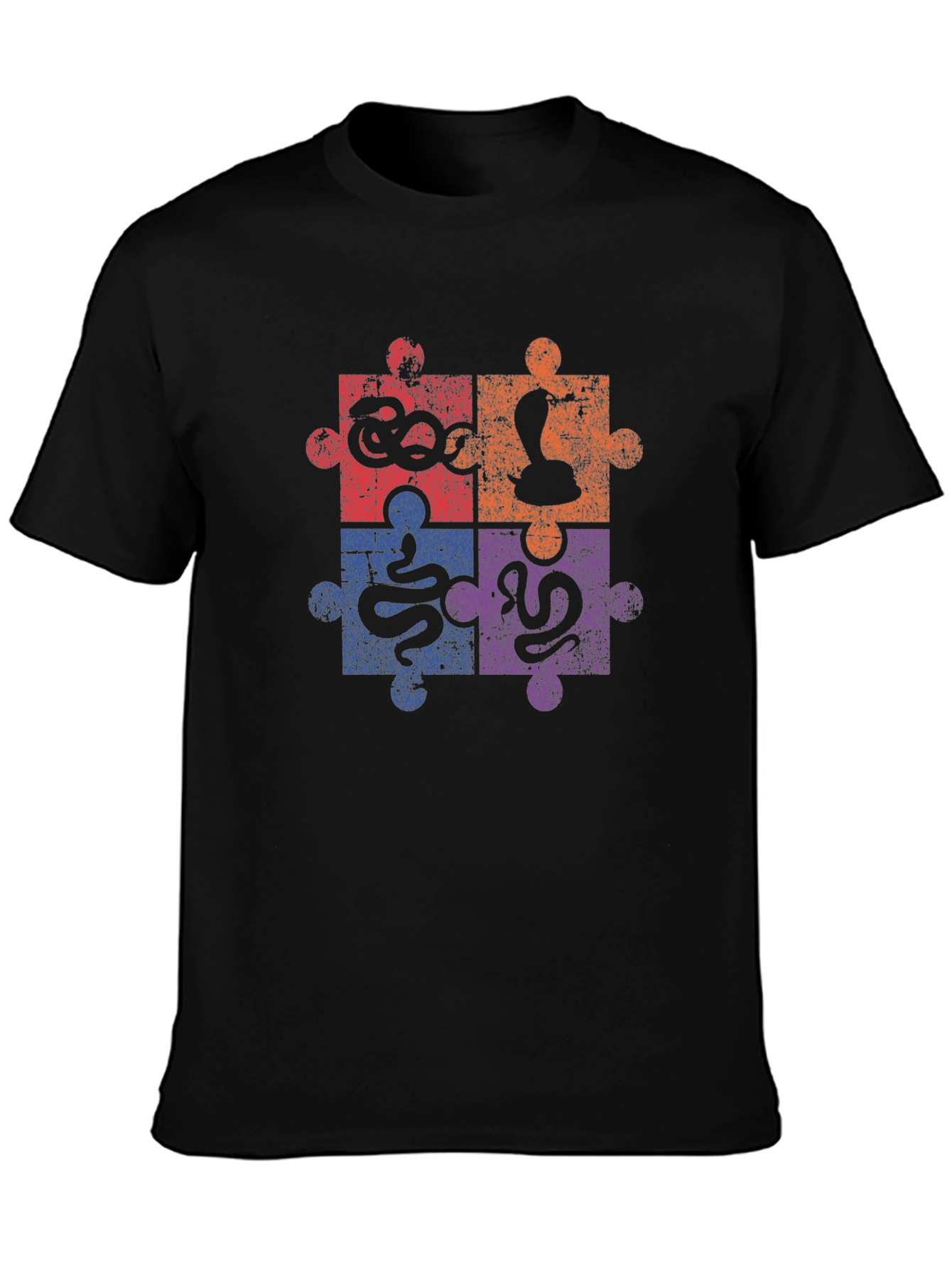 Puzzle Snakes Graphic Tee - Unique Reptile Design