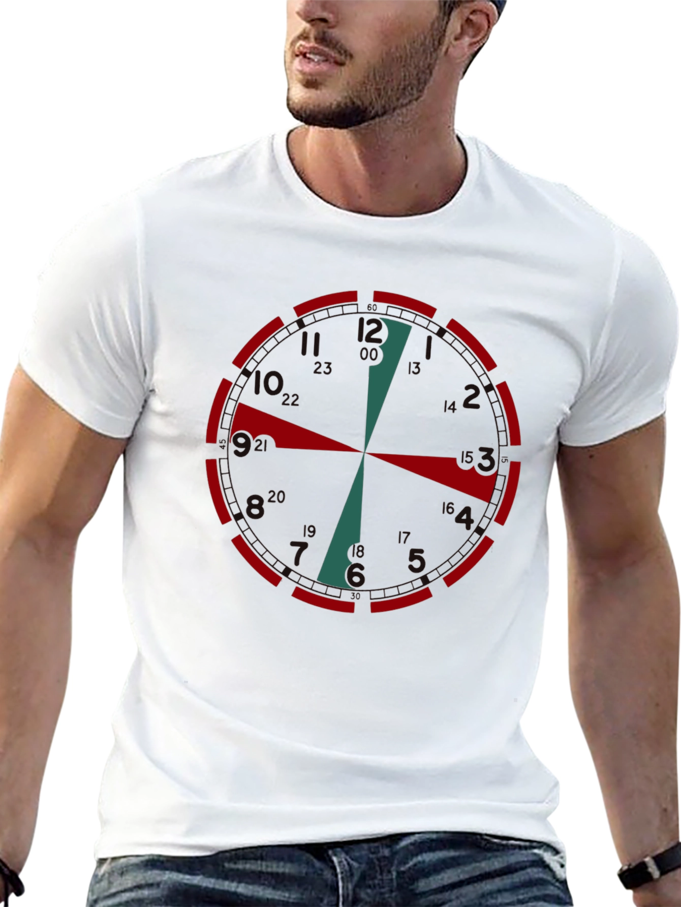 Clock Face Graphic Tee - Unique Time Design