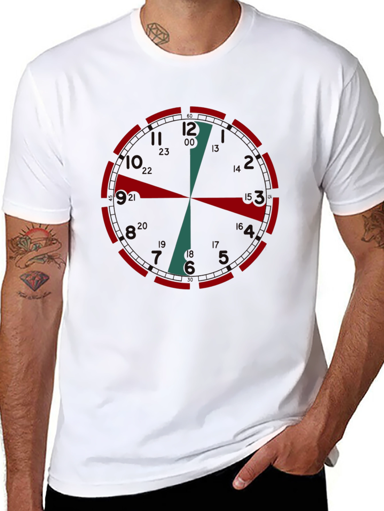Clock Face Graphic Tee - Unique Time Design