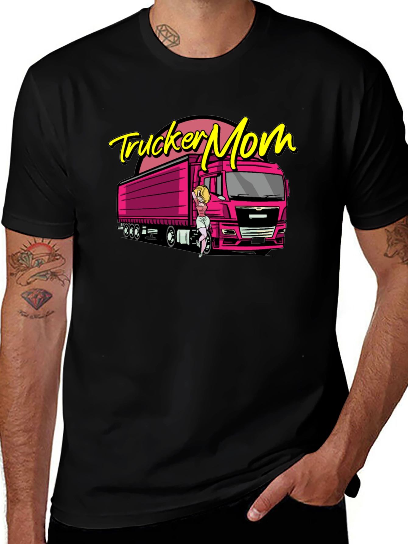 Trucker Mom T-Shirt - Bold & Fun Design