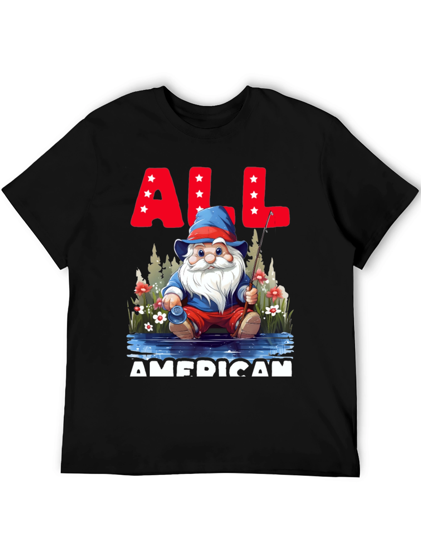 All American Fishing Gnome T-Shirt
