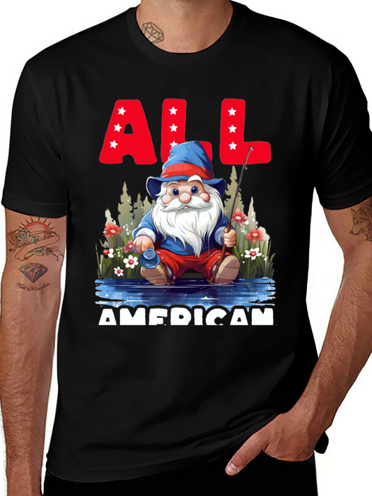 All American Fishing Gnome T-Shirt