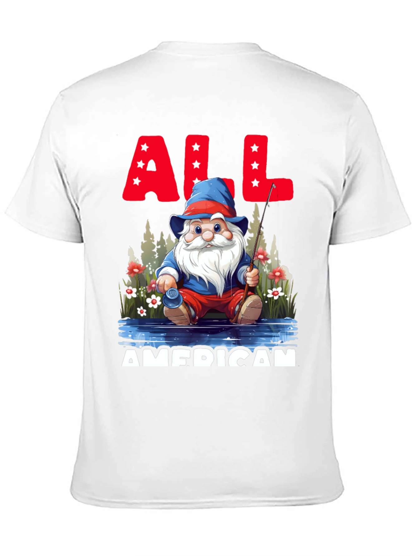 All American Fishing Gnome T-Shirt