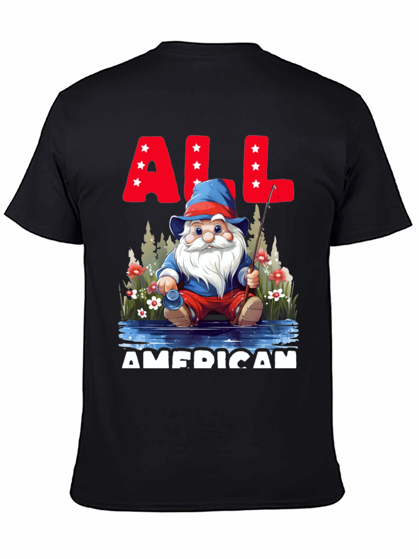All American Fishing Gnome T-Shirt