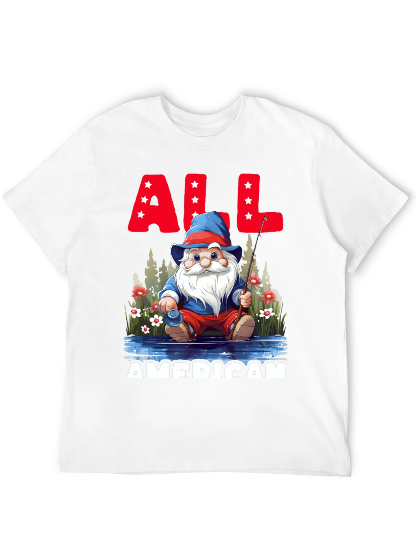 All American Fishing Gnome T-Shirt