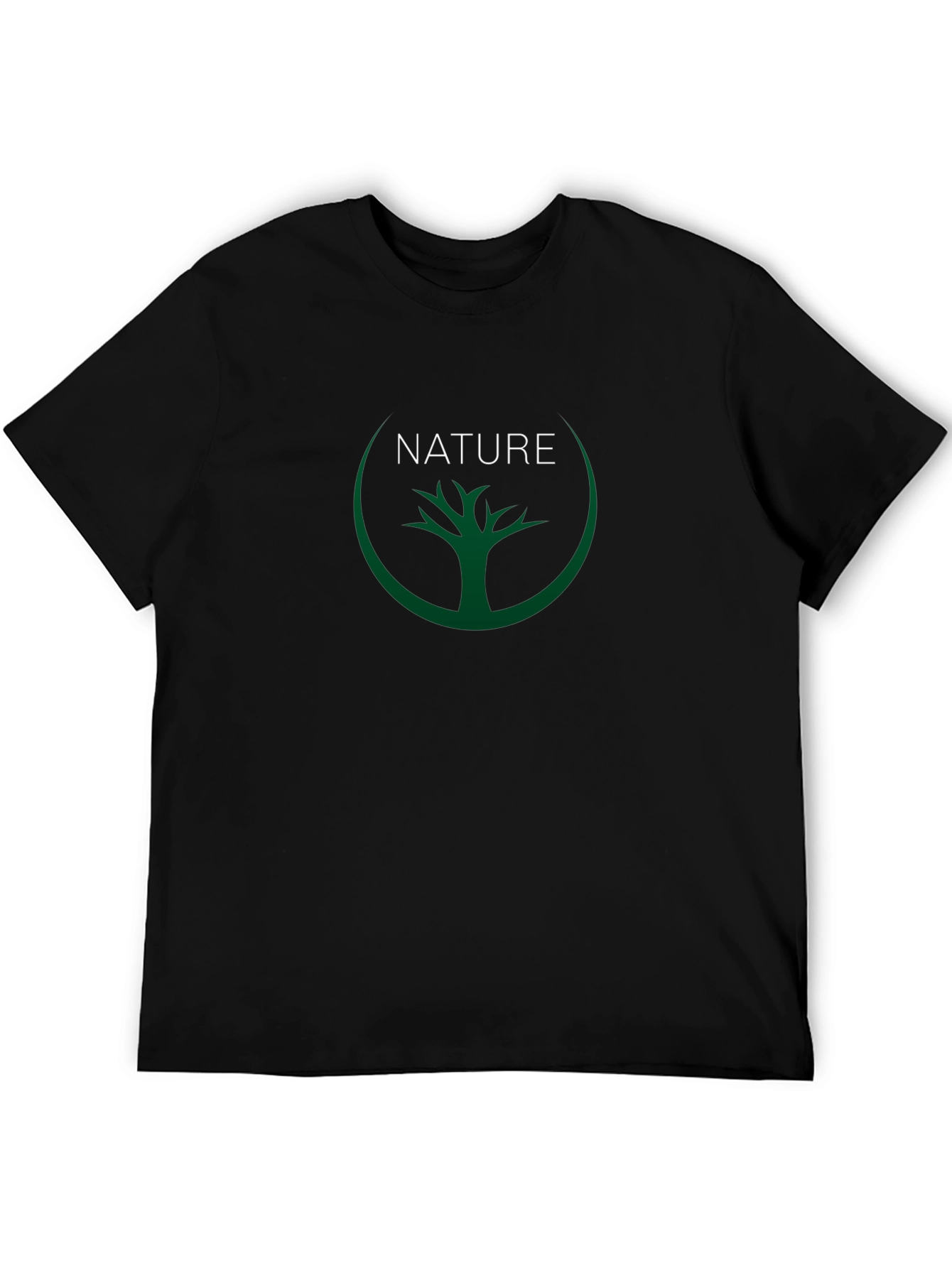 Nature Tree Graphic Black T-Shirt