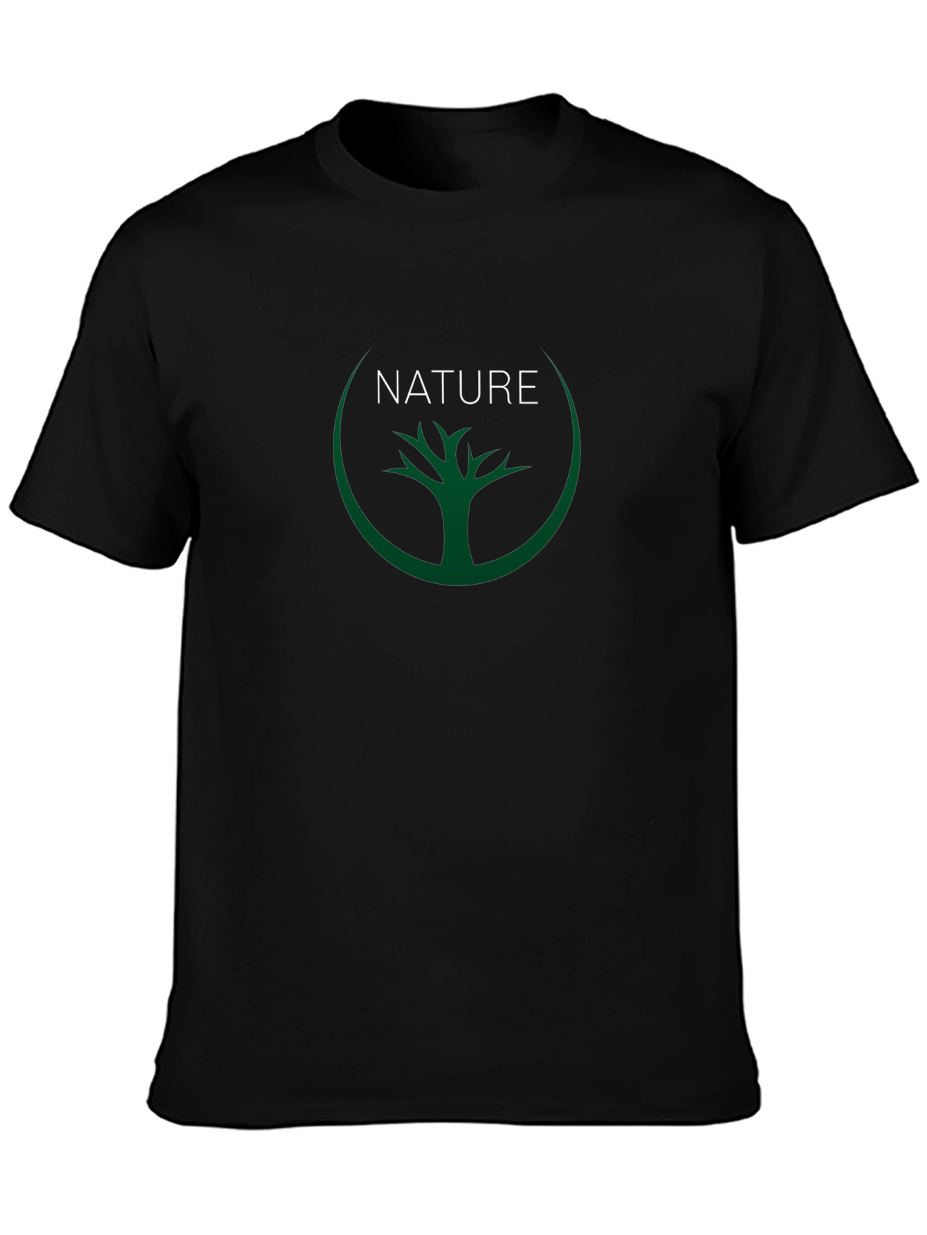 Nature Tree Graphic Black T-Shirt