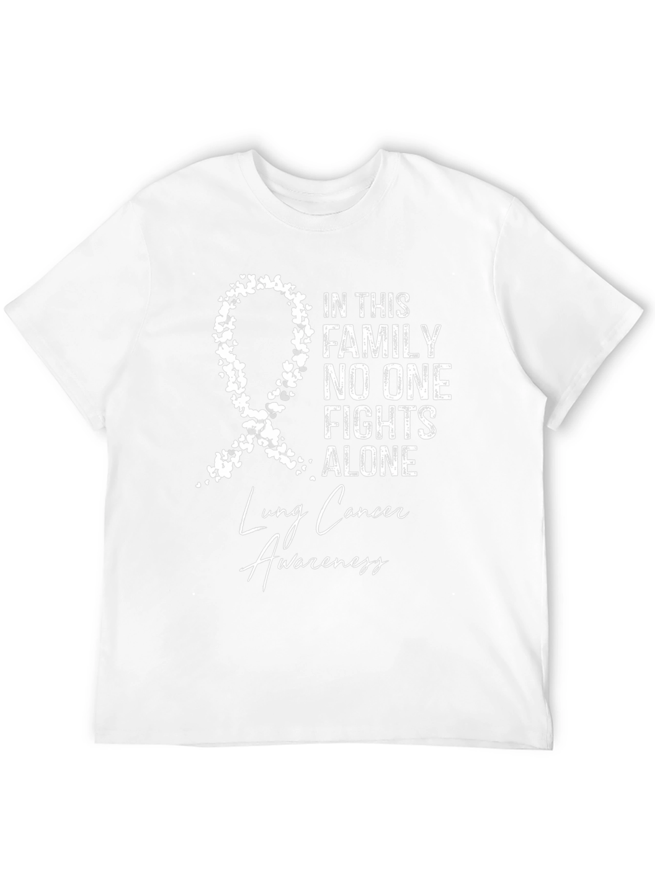 Lung Cancer Awareness T-Shirt - No One Fights Alone