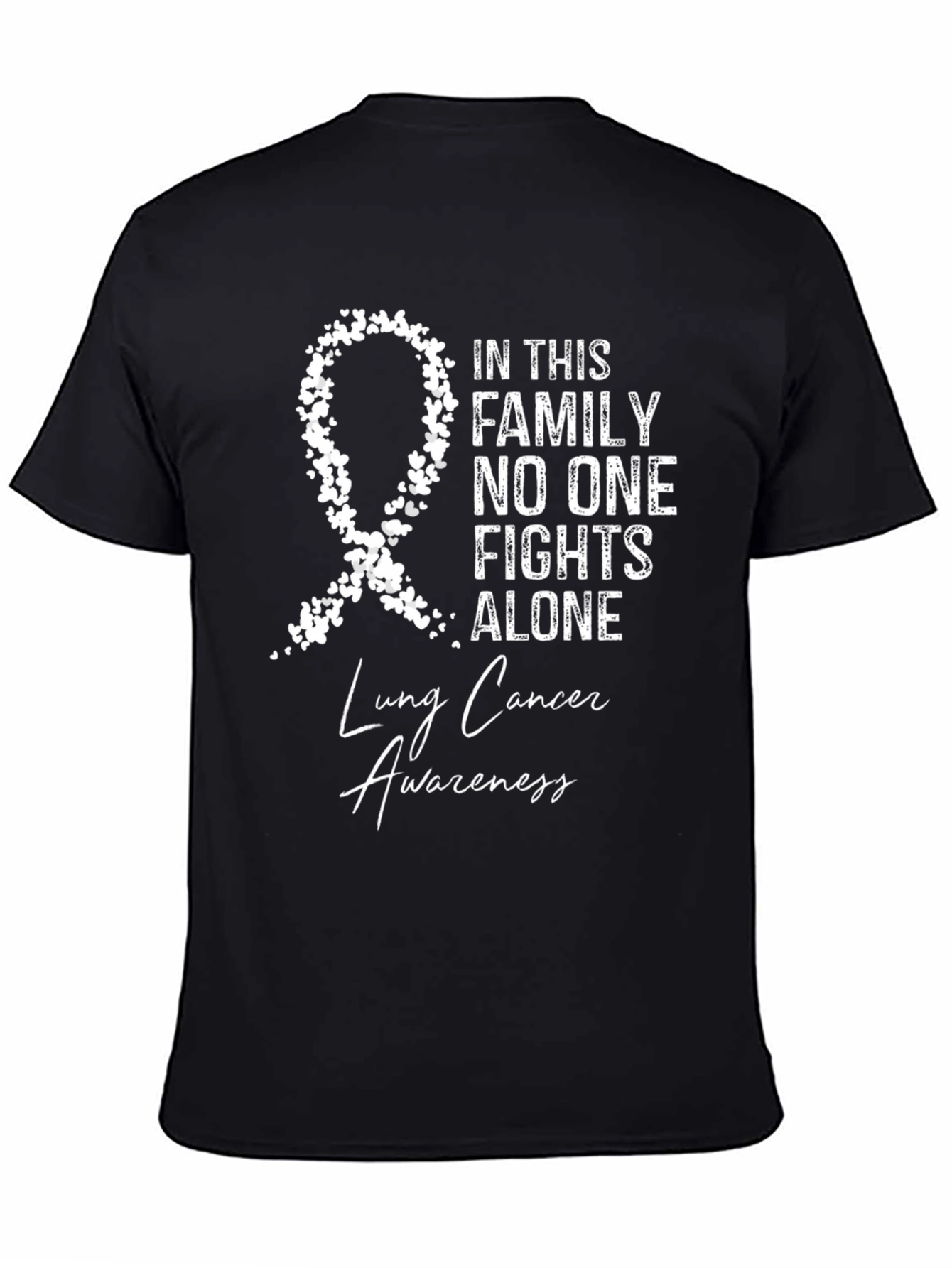Lung Cancer Awareness T-Shirt - No One Fights Alone
