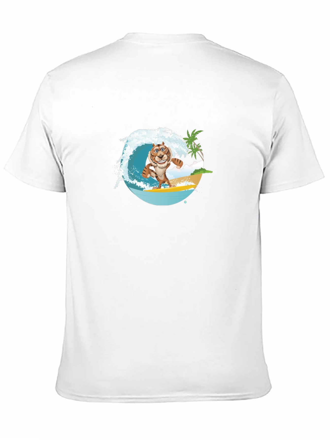 Surfing Tiger Graphic Tee - Black