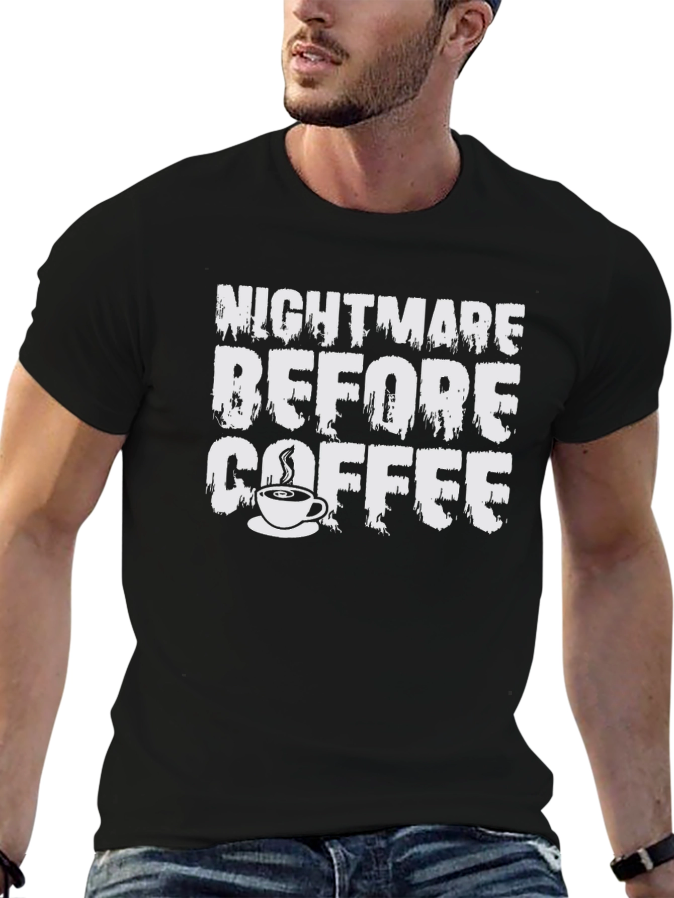 Nightmare Before Coffee T-Shirt - Black Graphic Tee