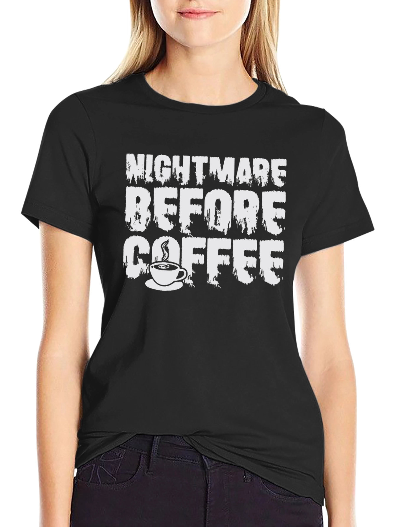 Nightmare Before Coffee T-Shirt - Black Graphic Tee