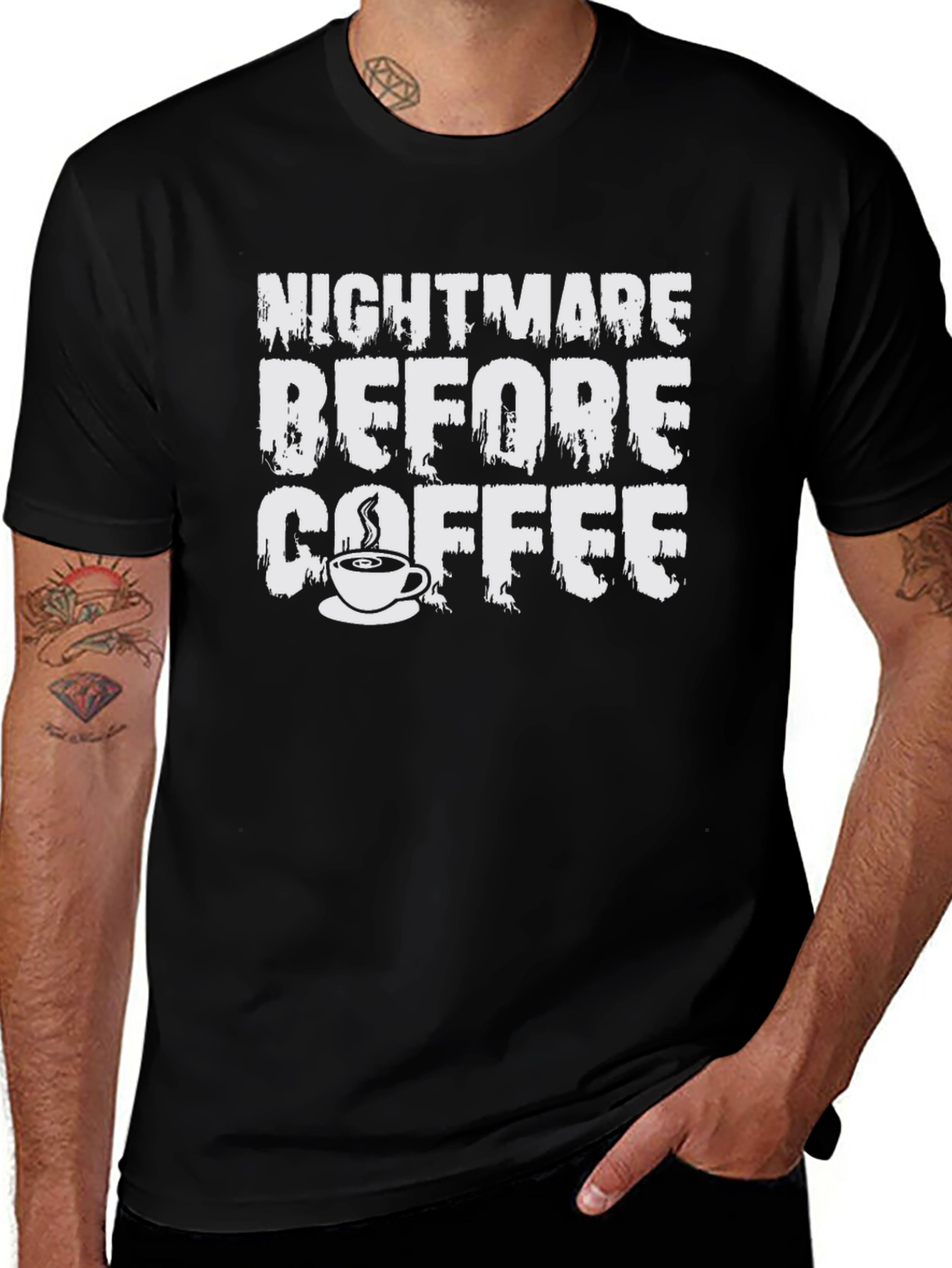 Nightmare Before Coffee T-Shirt - Black Graphic Tee