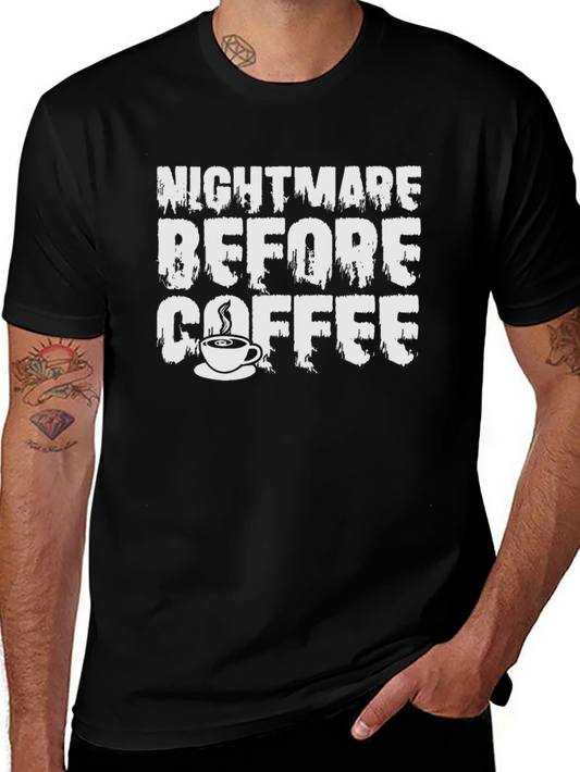 Nightmare Before Coffee T-Shirt - Black Graphic Tee