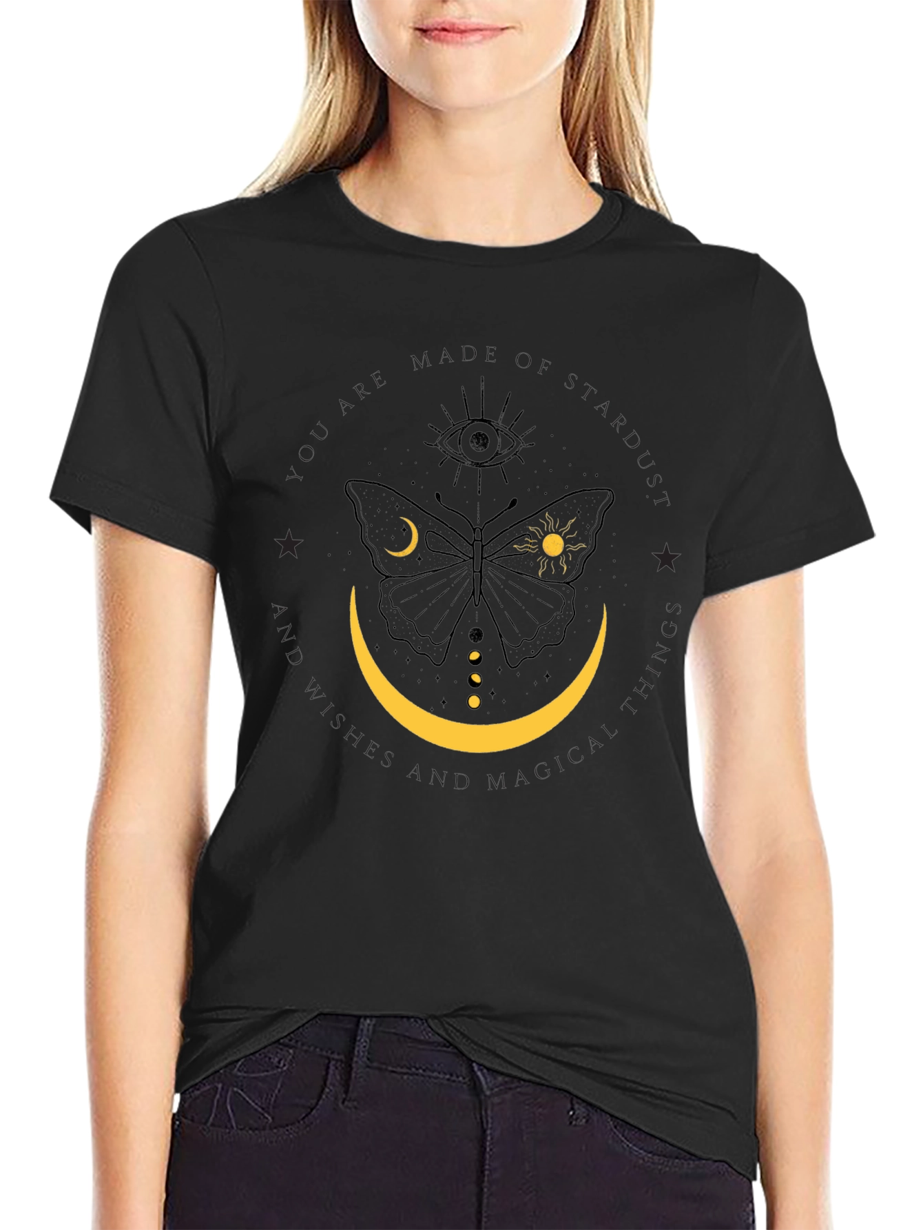 Mystic Moon Butterfly Graphic Tee
